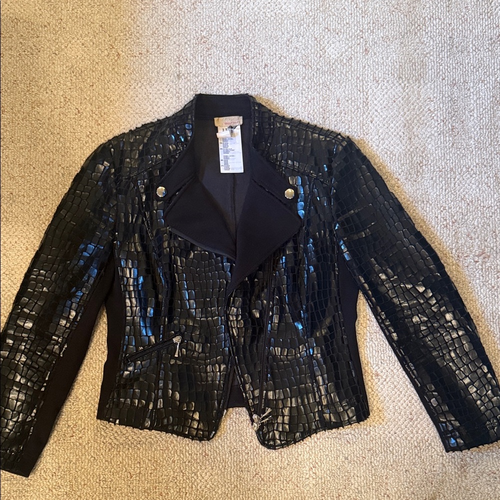 Elegant Black Sequin Women's Blazer